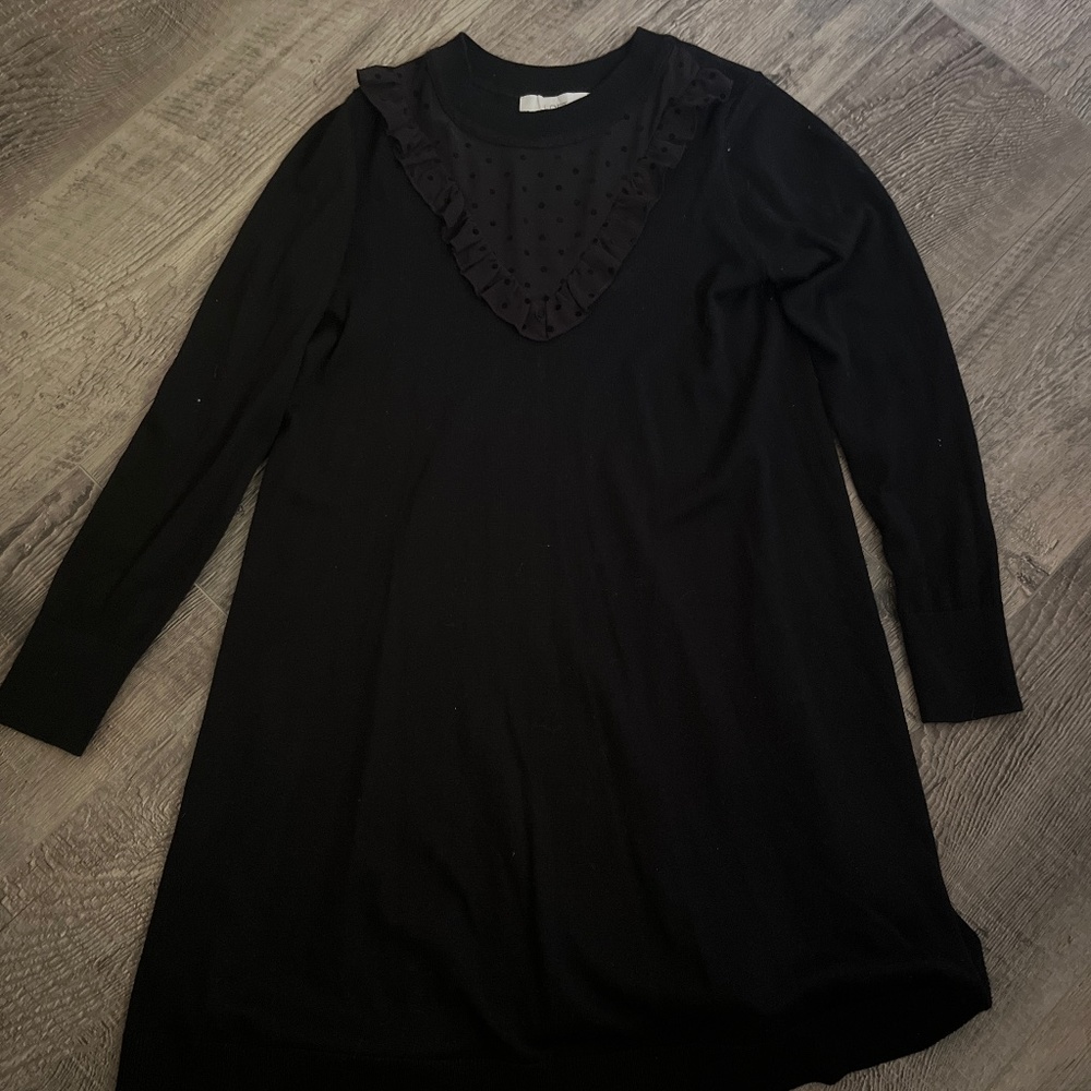 LOFT Sweater dress with peekaboo collar